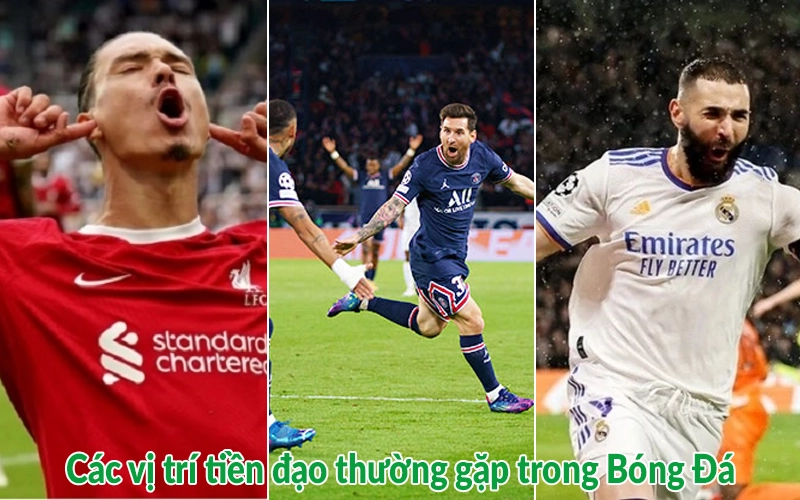 Các vị trí tiền đạo thường gặp trong Bóng Đá