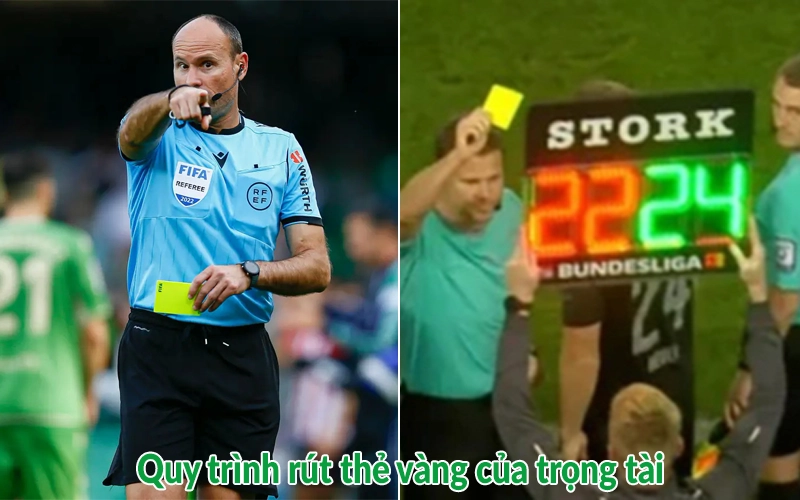 Quy trình rút thẻ vàng của trọng tài
